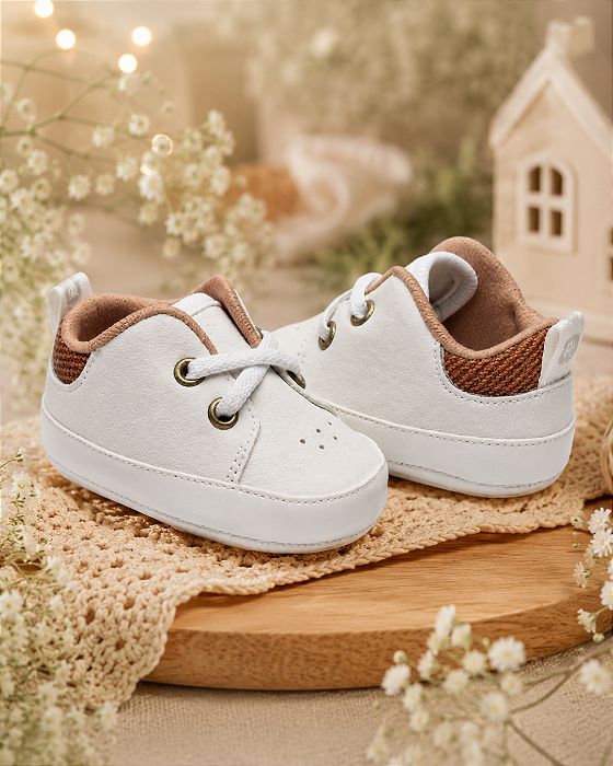 Sapato Bebê Masculino Batizado Pimpolho Branco 110576