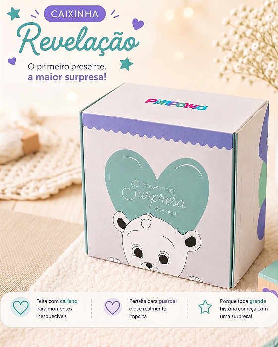 Tênis Bebê Surpresa Anúncio Gravidez Pimpolho Branco 110641
