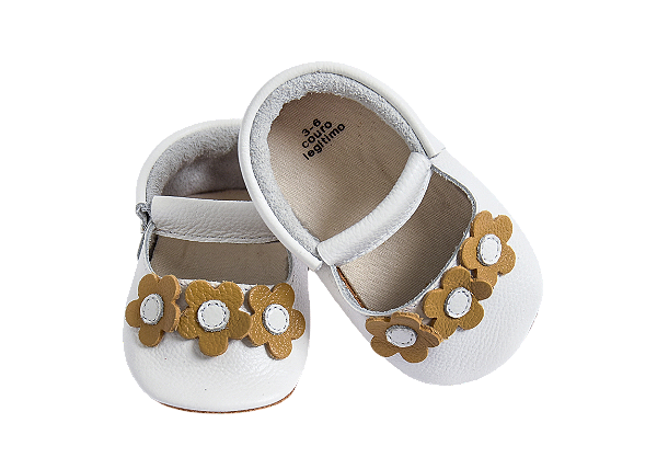 Sapato Moccs Camel Margaridas
