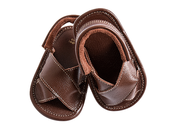 Sandália Camel Tiras Cruzadas