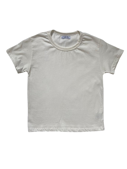Camiseta Oversized Camel Malha Curta