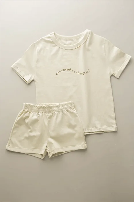 Conjunto Oversized Camel Malha Premium Abençoado