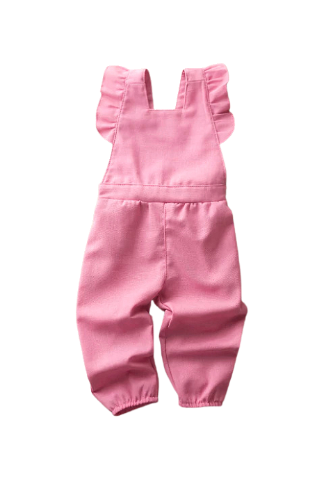 Jardineira Camel Babado