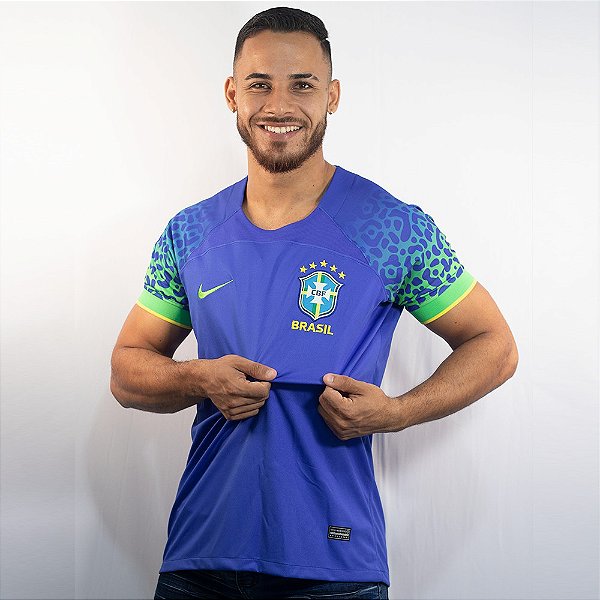 Camisa Torcedor Masculino Azul Seleção Brasileira 22 - Golkiper Store