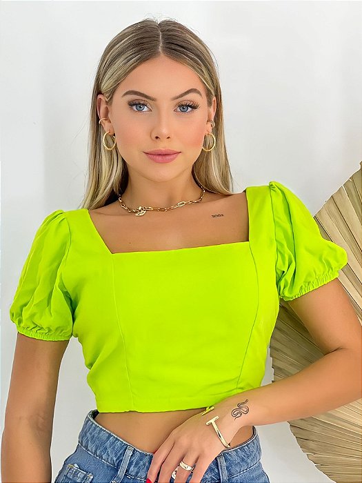 BLUSA BRUNA MANGA CURTA