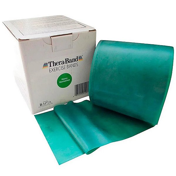 Faixa Elástica Para Exercícios TheraBand - Verde - Forte - ( Metro )