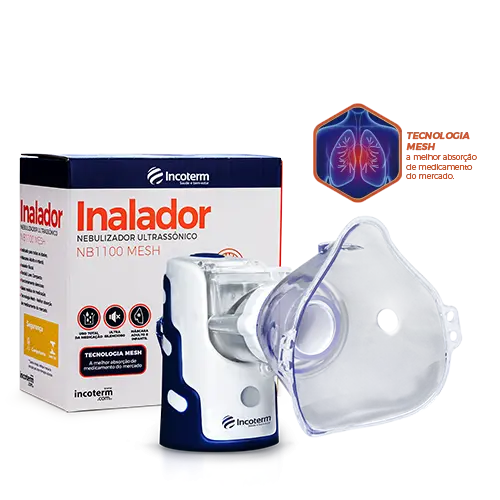 INALADOR / NEBULIZADOR PORTÁTIL ULTRASSÔNICO NB1100 MESH INCOTERM