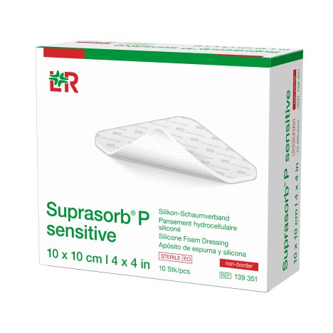 SUPRASORB P SENSITIVE BORDER LITE - ESPUMA DE SILI 10x10 - unidade