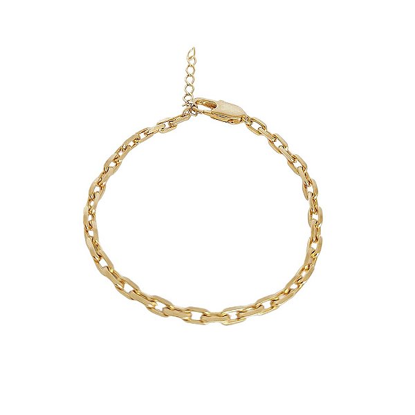 Pulseira elos cartier banhada em ouro 18k