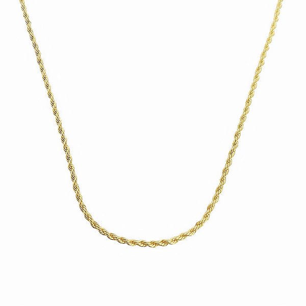 Colar cordão baiano banhado em ouro 18k