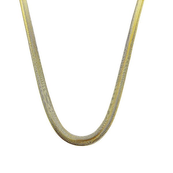 Colar malha snake em banho de ouro 18k