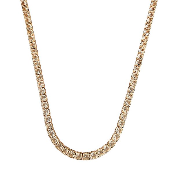 Colar riviera em banho de ouro 18k com zircônias cristais