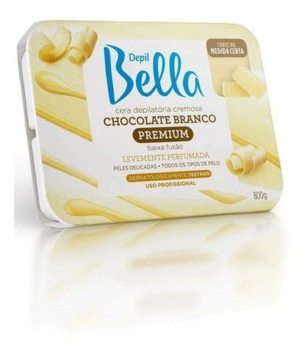 Cera Quente Depilatoria Chocolate Branco 800g