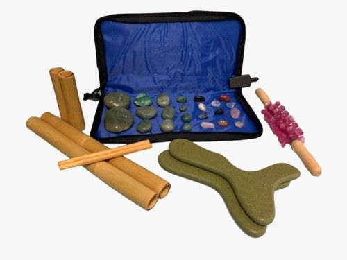 Kit Massagens Com Pedras Quentes Quartzo Verde 110v Completo