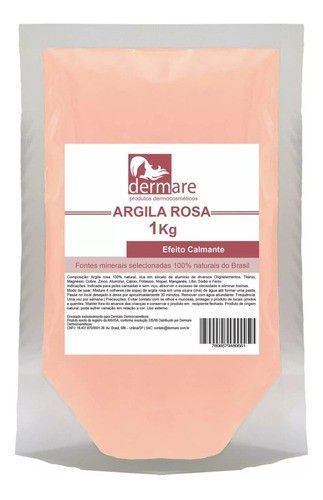 Argila Rosa 1kg - Dermare - Facial Corporal Estetica