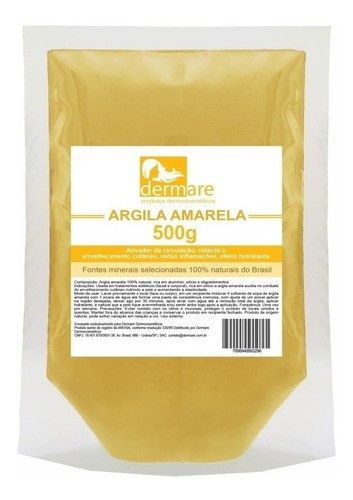 Argila Amarela 500g - Dermare Cosmeticos