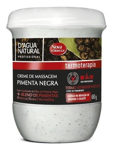 Creme De Massagem Pimenta Negra 650g - Dagua Natural