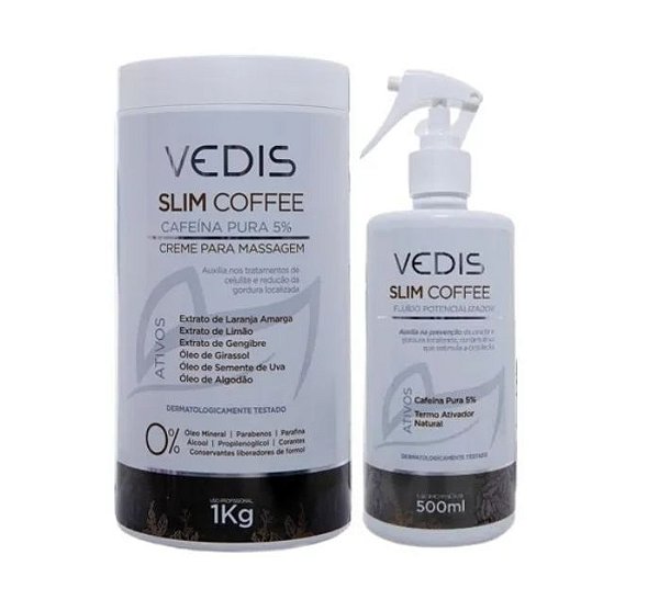 Kit Potencializador Slim Coffee Vedis Redutor Celulite