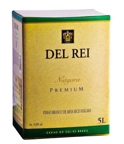 Vinho Del Rei Branco Seco Niagara Bag In Box 5 L