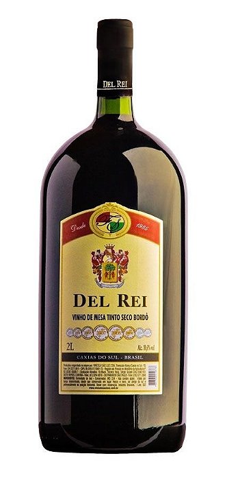 Vinho Del Rei Tinto Seco Bordo 2 L