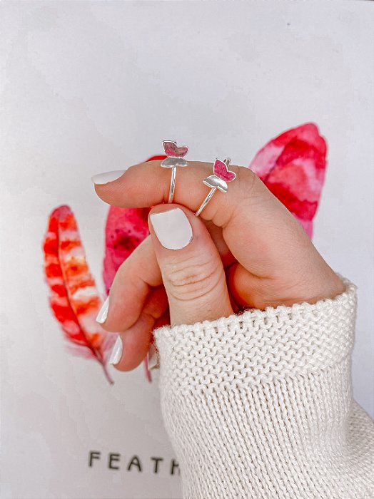 Anel Borboleta Origami