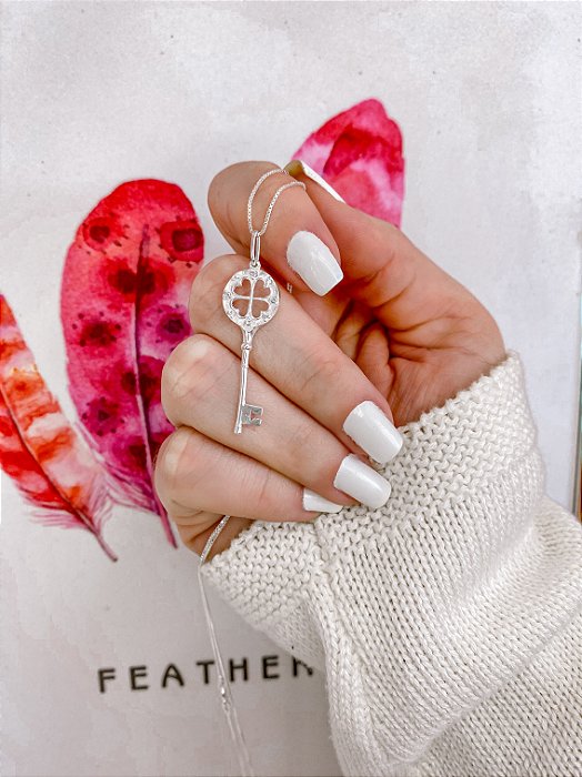 Colar Chave da Sorte 45cm