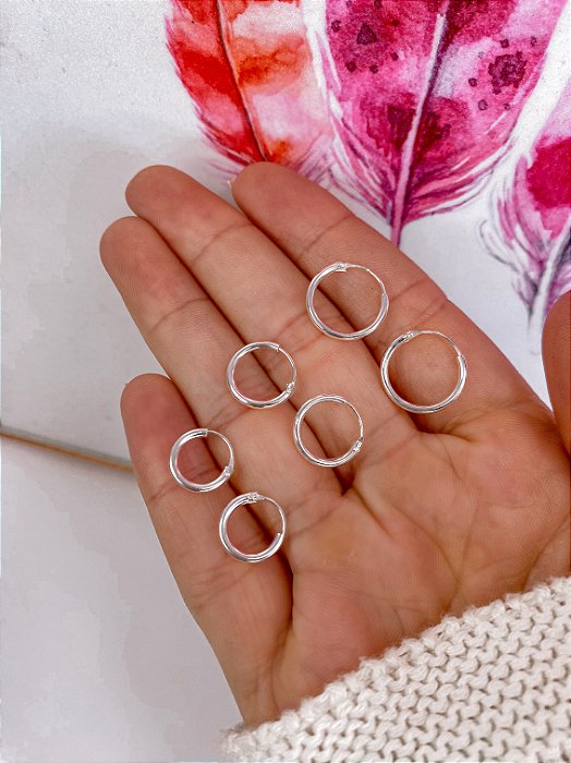 Brinco Trio Argola Lisa 10/8/6mm