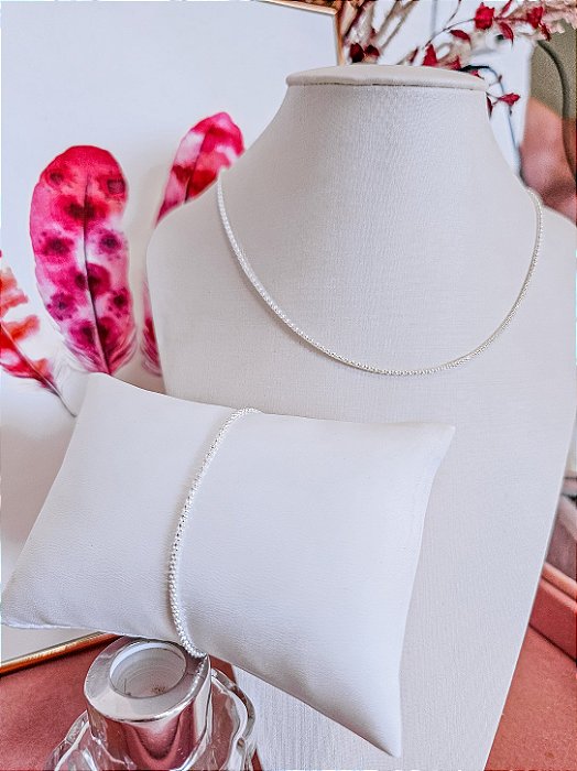Conjunto Colar + Pulseira Pipoca