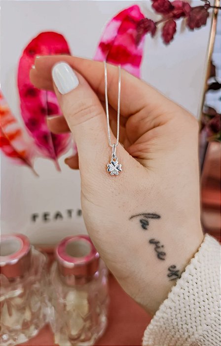 Colar Mini Trevo 45cm