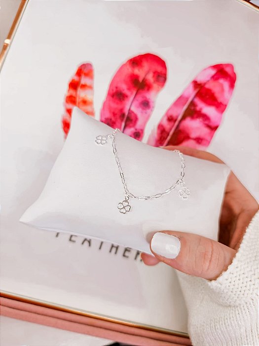 Pulseira Pingente de Trevo