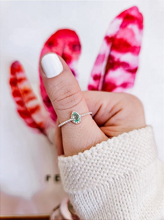 Anel Gota Verde
