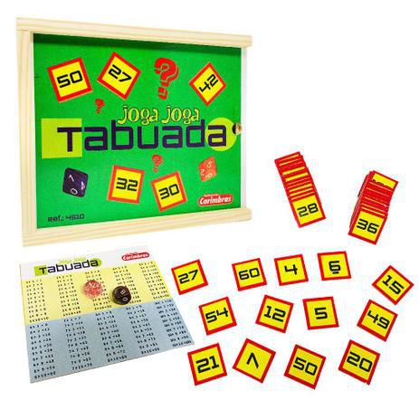 Jogo Desafio Da Tabuada Em Madeira - Carimbras em Promoção na