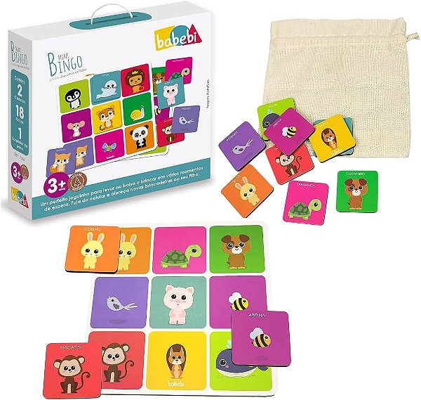 Joguinho de Bolsa: Mino Bingo - Babebi - Girassol Feliz Brinquedos  Educativos