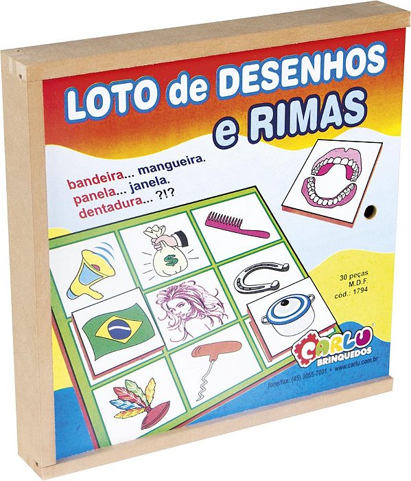 LOTO DE DESENHOS E RIMAS