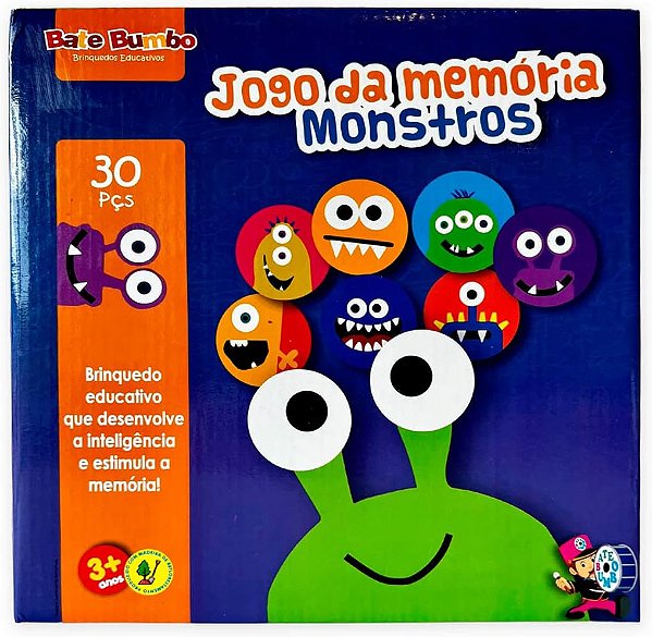 JOGO DA MEMORIA MONSTROS 30 PCS