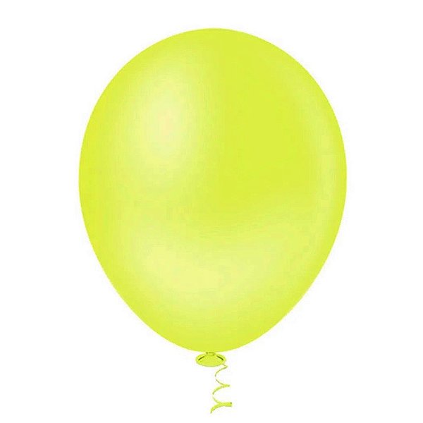 Balão Redondo Neon 9" Polegadas - Amarelo