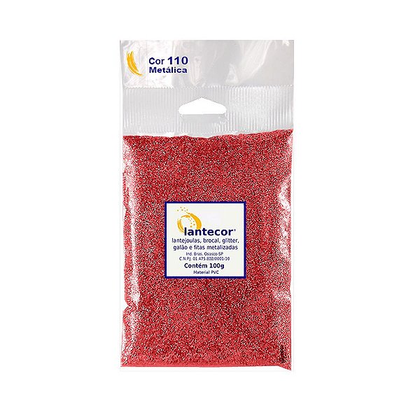 Glitter Pvc Metalizado 100g Vermelho