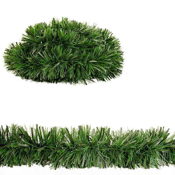 FESTÃO FOUGERON QUADRUPLO PARA DECORAÇÃO NATAL 15CMX5M VERDE OPACO