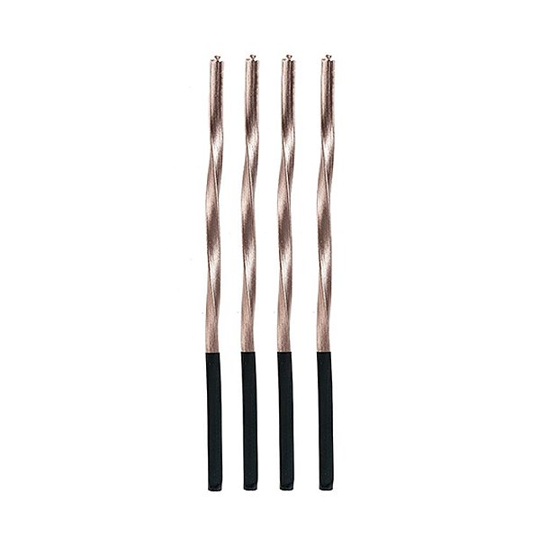 Velas Torcidas Metalizadas Rose Gold 4 Unidades