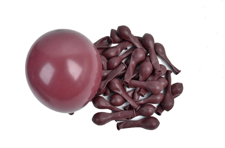 Balão Bexiga Liso N°9 C/50 Unidades Marsala