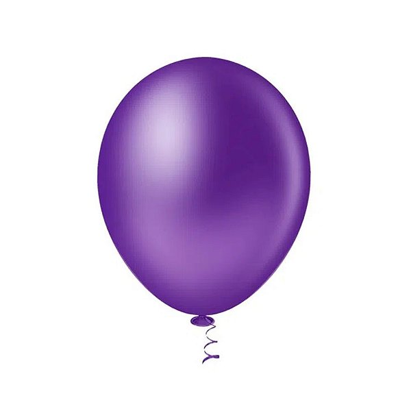 Balão Redondo Liso N°9 C/50 Unidades - Violeta