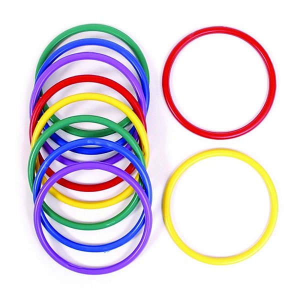 Kit Argolas Acrílicas Para Jogo Festa Junina C/ 10 Unidades