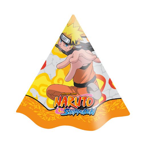 CHAPÉU DE PAPEL NARUTO 8 UNIDADES