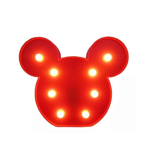 LUMINÁRIA MINNIE VERMELHO COM LED AMARELO QUENTE 1 UNIDADE