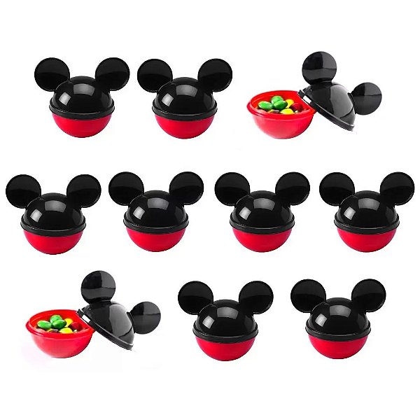 PORTA-MIX PARA DOCES CABEÇA MICKEY 50ML - 6 UNIDADES