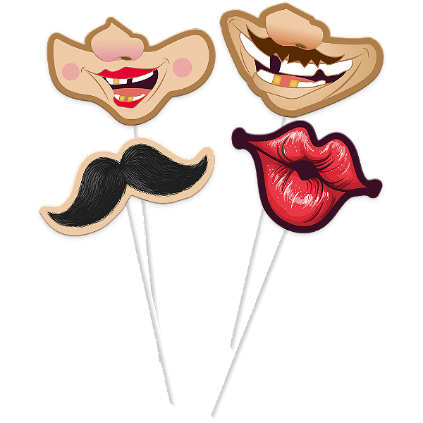 PLACAS DIVERTIDAS PARA FESTA JUNINA 4 UNIDADES