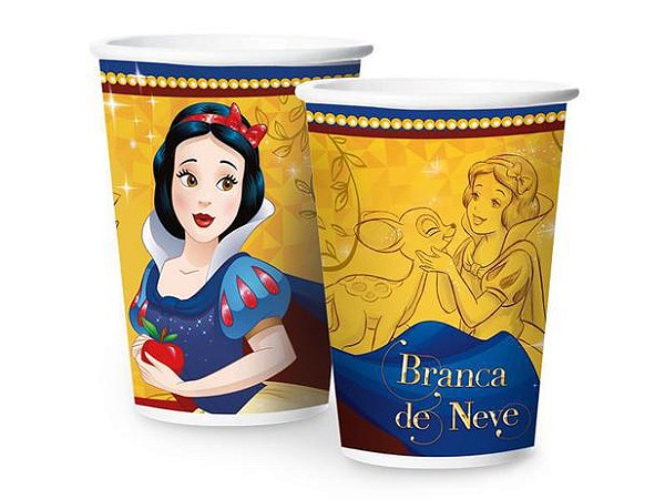 COPO DE PAPEL 180ML BRANCA DE NEVE 12 UNIDADES