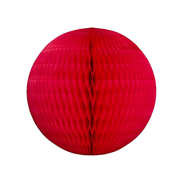 Enfeite Leque De Papel Globo Vermelho 130mm - Decoração