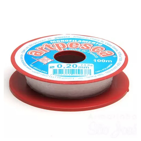 Linha Artpesca 0,20mm Branca - Pacote com 1 unidade de 100m