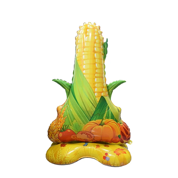 Balão De Festa Metalizado C/ Base 49 126cm Milho - 1 Unid